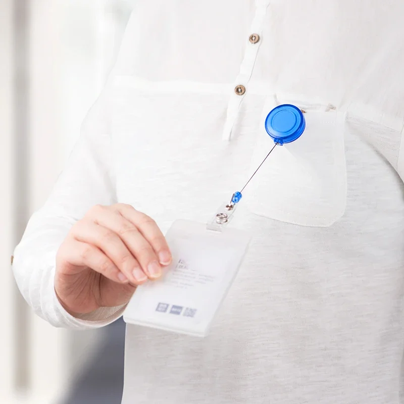 10pcs Retractable Badge Holder Clips for Nurse ID Badge Reel with Belt Clip Doctor ID Card Chain Clips School Student Office