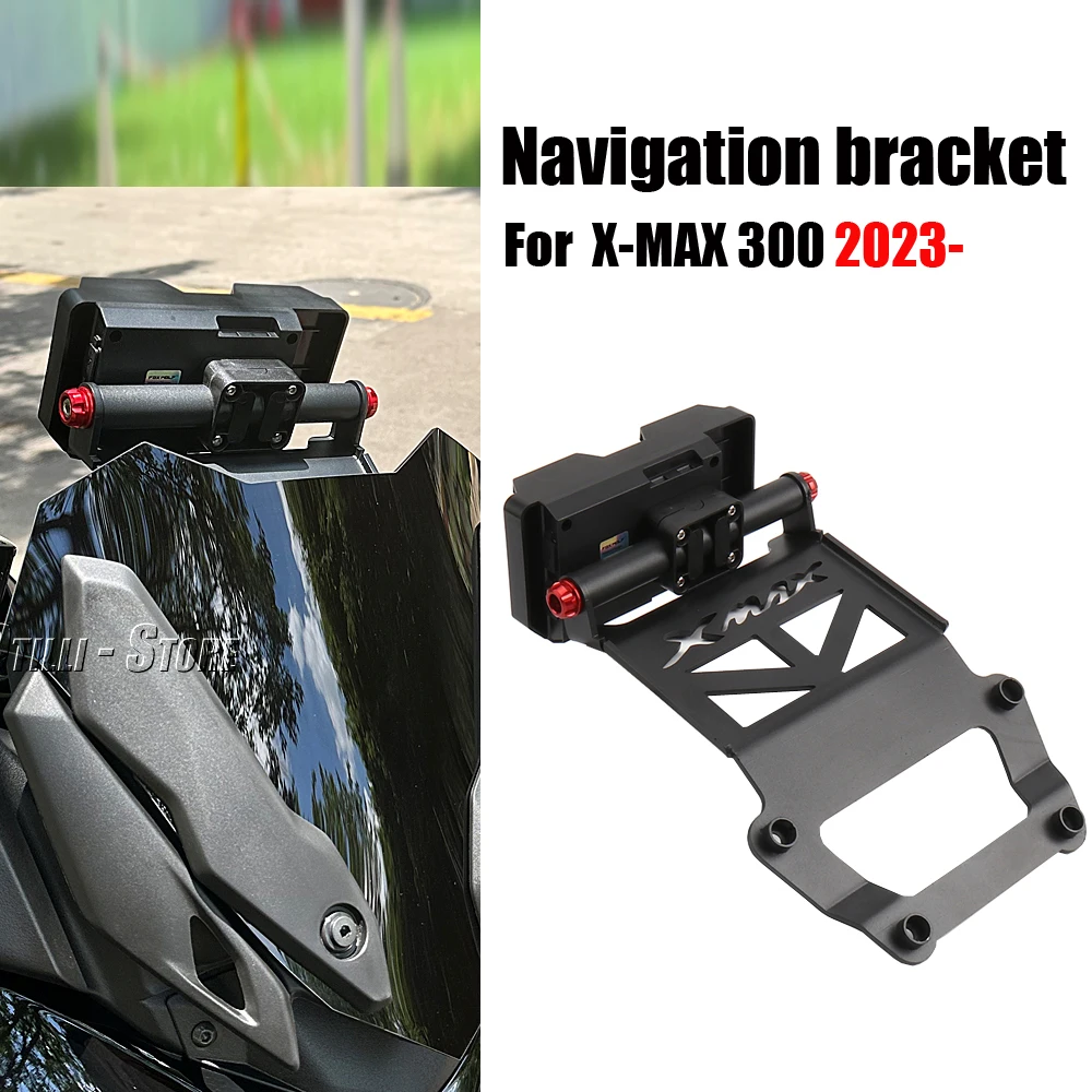 Motocycle Front Phone Holder 22MM Mobile Navigation GPS Bracket Stand Plate Support For Yamaha X-MAX 300 XMAX 300 XMAX300 2023