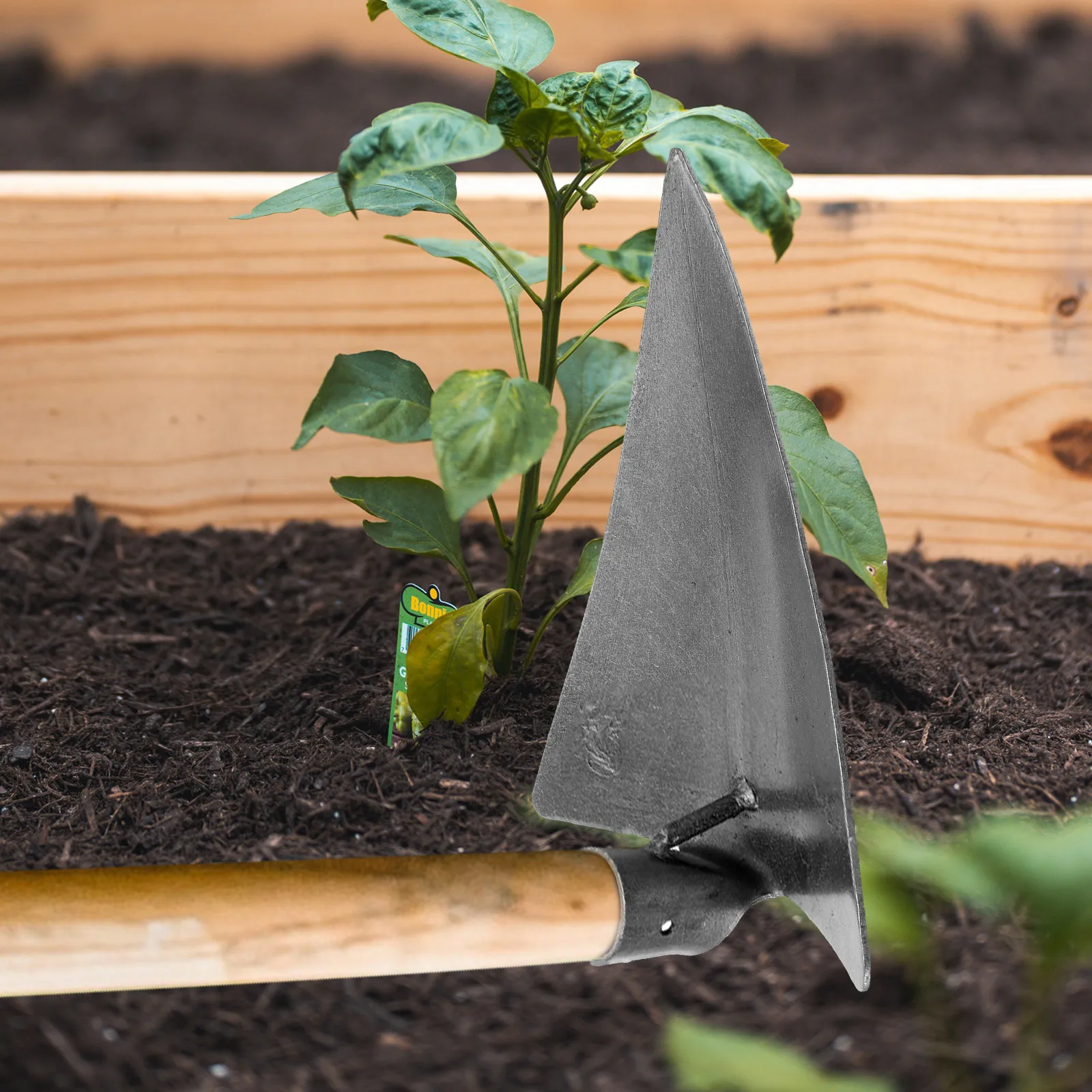 

Triangle Hoe High Carbon Steel Gardening Tool Foldable Anti Rust Weeding Plowing Farm Planting for Gardeners