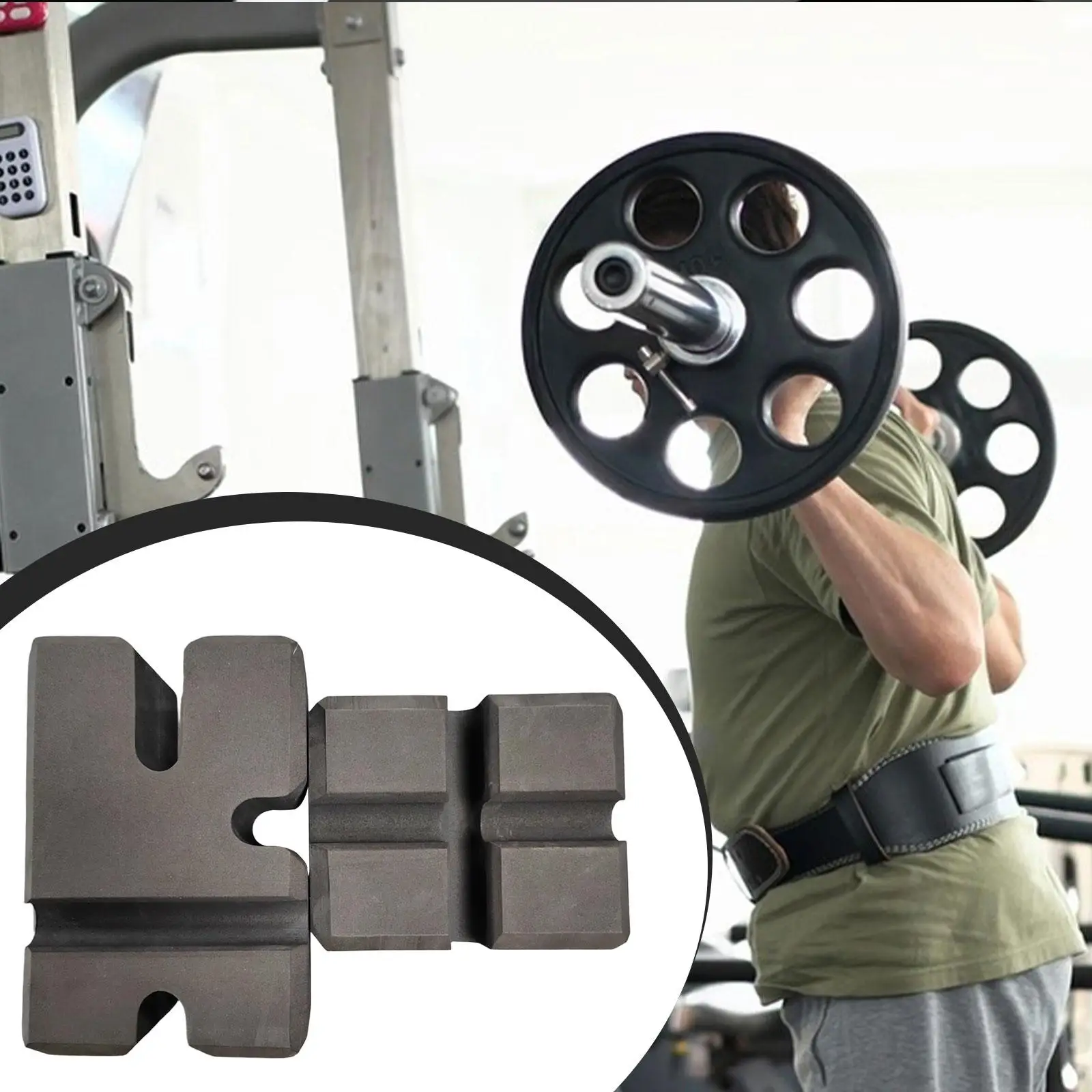Bench Press Block Board EVA Foam Barbell Rest Fitness Accessory for Adjustable Gym Squat Deadlift Training