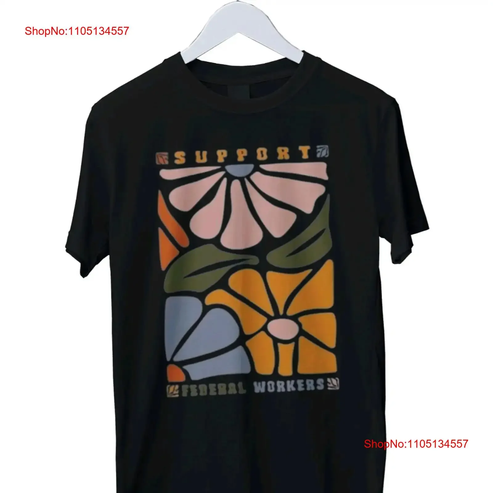 Botanical Support Federal Workers T Shirt S M L XL 2 3 4 vintage Washed Versatile Stylish graphic fashion Unisex Casual