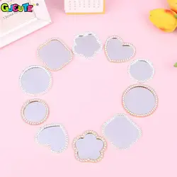 1/12 1/6 Dollhouse Miniature Frame Accessories Simulation Pearl Mirror Model Cute Wall Room Mirror DIY Doll House Decoration