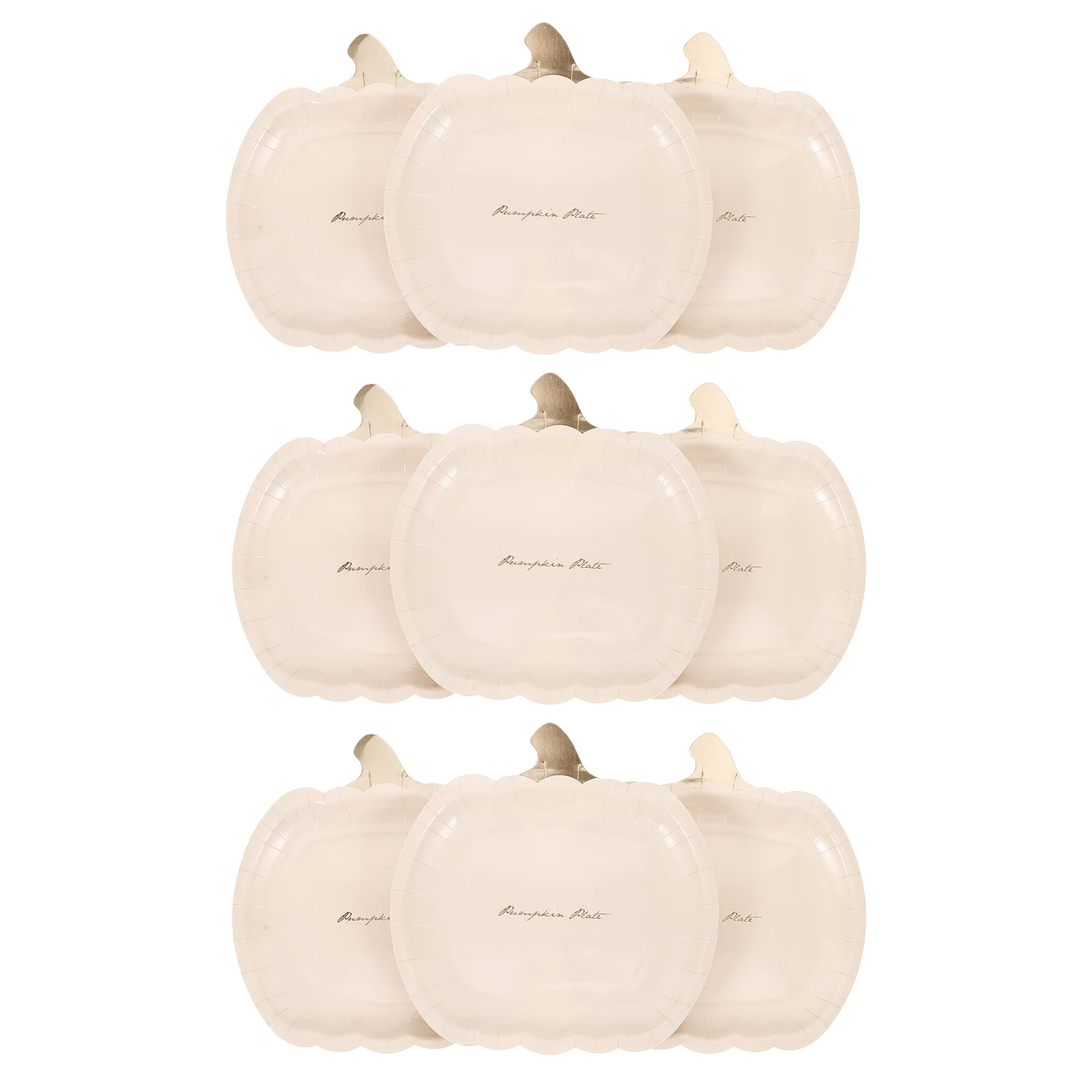 

10 Pcs Autumn Pumpkin Decor Banner Dessert Plates Thanksgiving Halloween Paper Trays Fall Pumpkins