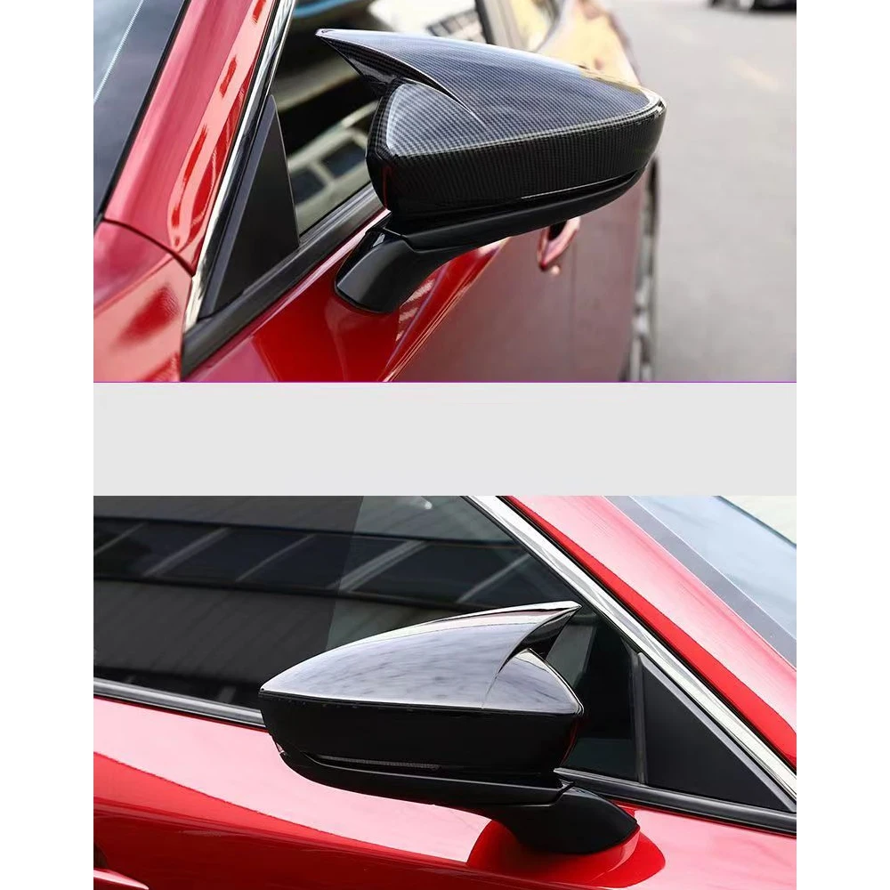 لمازدا 3 Axela 2020 2021 2022 2023 ألياف الكربون سيارة الرؤية الخلفية الجانب أغطية مرايا حامي الخارجي مرآة الرؤية الخلفية غطاء الكسوة