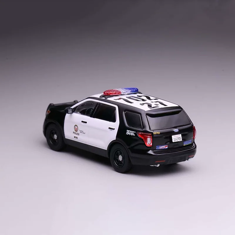 596 Diecast 1:64 Scale Explorer Police Alloy Car Model Static Display Collectible Toy Gift Souvenir Decoration