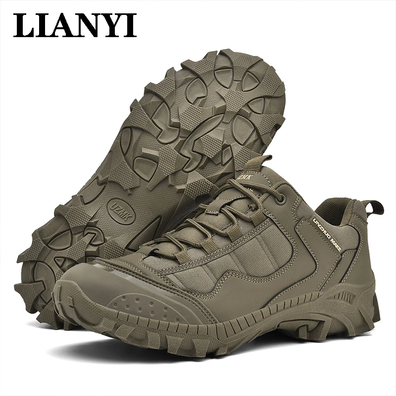 

LIANYI Men's Winter Boots Outdoor Off-Road Warm Mountaineering Camping Boots Waterproof Non-Slip Hiking Hunting Work Shoes