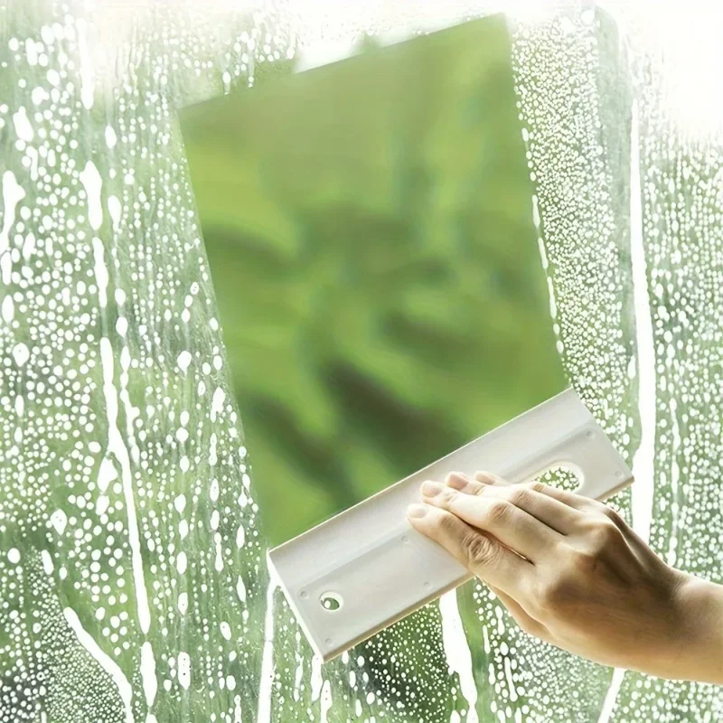 Water Blade for Cleaning Bathroom Shower Mirror Glass, Silicone Squeegee with Hanging Hook,Kitchen Countertop Sink