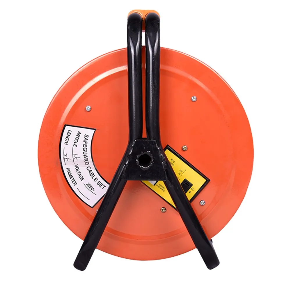 Retractable 100m electrical extension cable reel