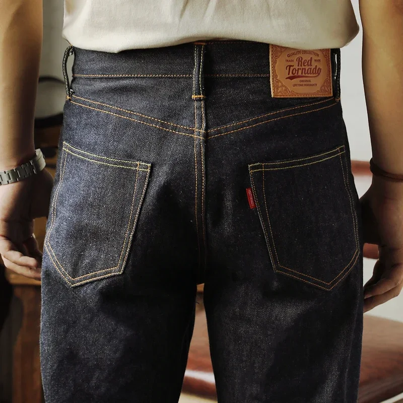 Red Tornado 55501 Relaxed Straight Fit Men's Jeans Raw Selvedge Denim Pants Amekaji - Image 3
