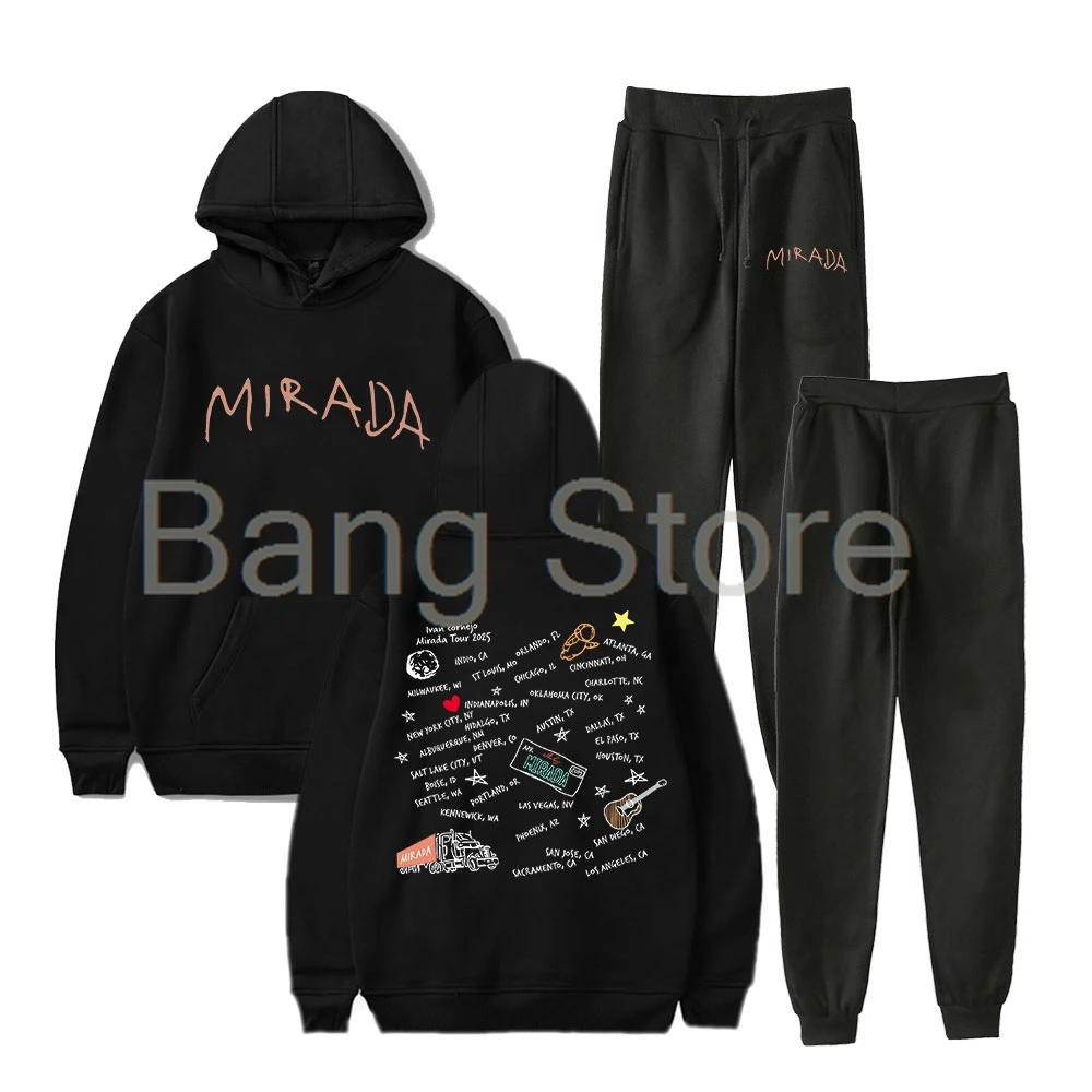 

Ivan Cornejo Mirada Tour Merch Толстовка унисекс Брюки для бега Модный комплект из двух предметов Женские и мужские спортивные костюмы