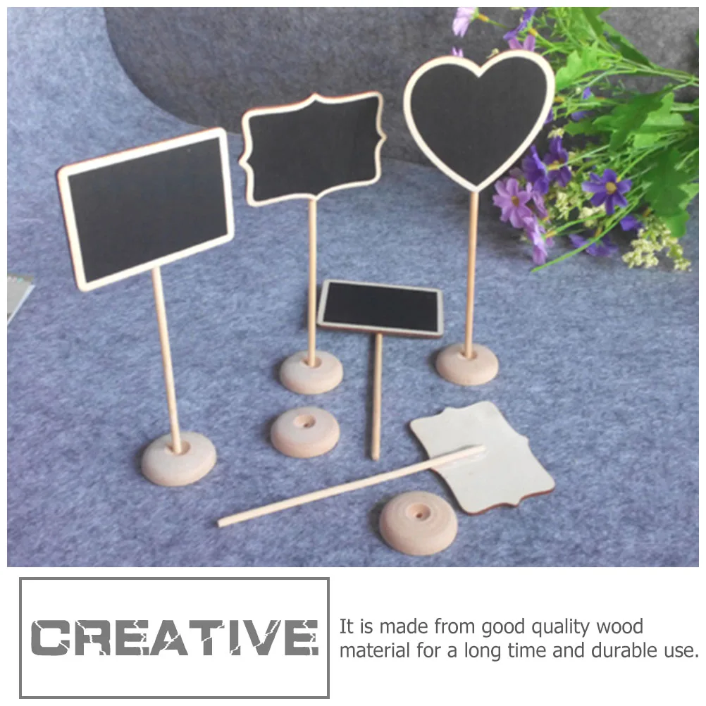 

4 Pcs Mini Chalk Boards Signs Small Chalkboard Blackboard The Message Wooden Wedding