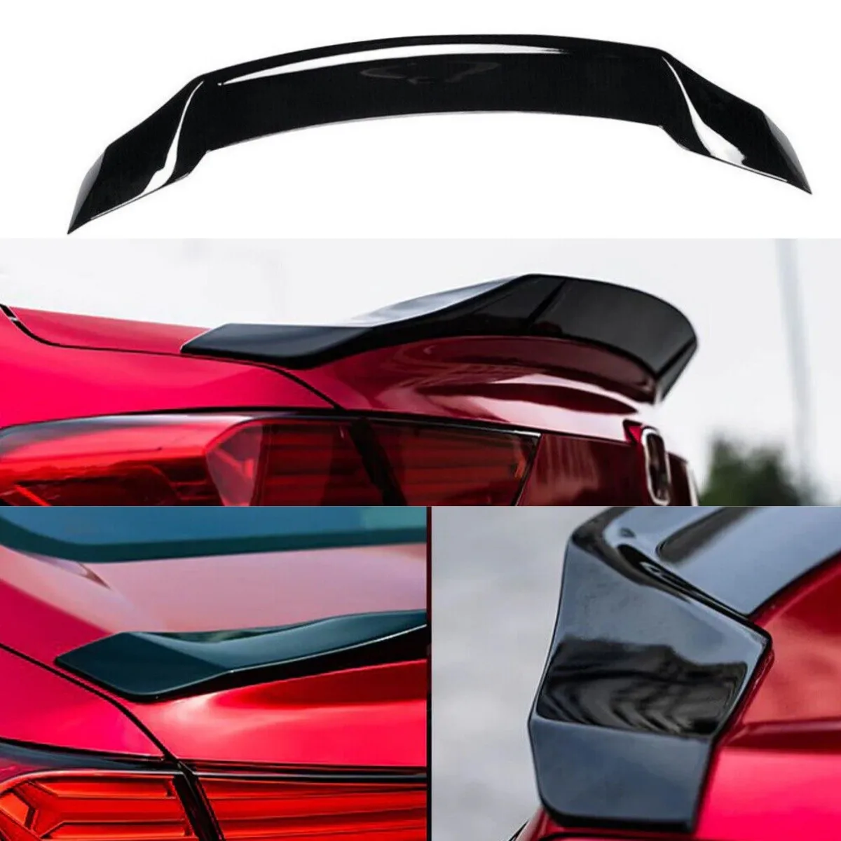

Fits For 18-21 Accord Rear Trunk Spoiler JDM High Kick Duckbill Glossy Black Spoiler Wing Car Tailgate Body Kit Accessories