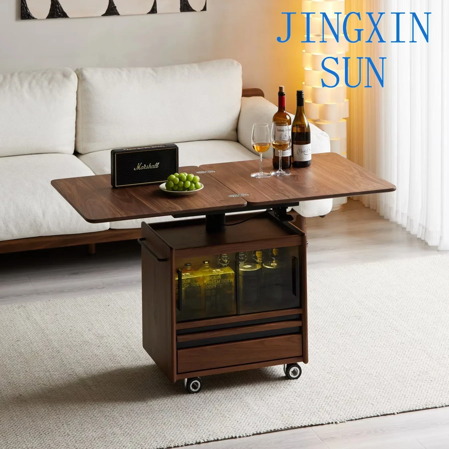 -Decoration Wooden Chinese Factory Nordic Lifting Side Table Ethiopian Style Coffee Table for Living Room