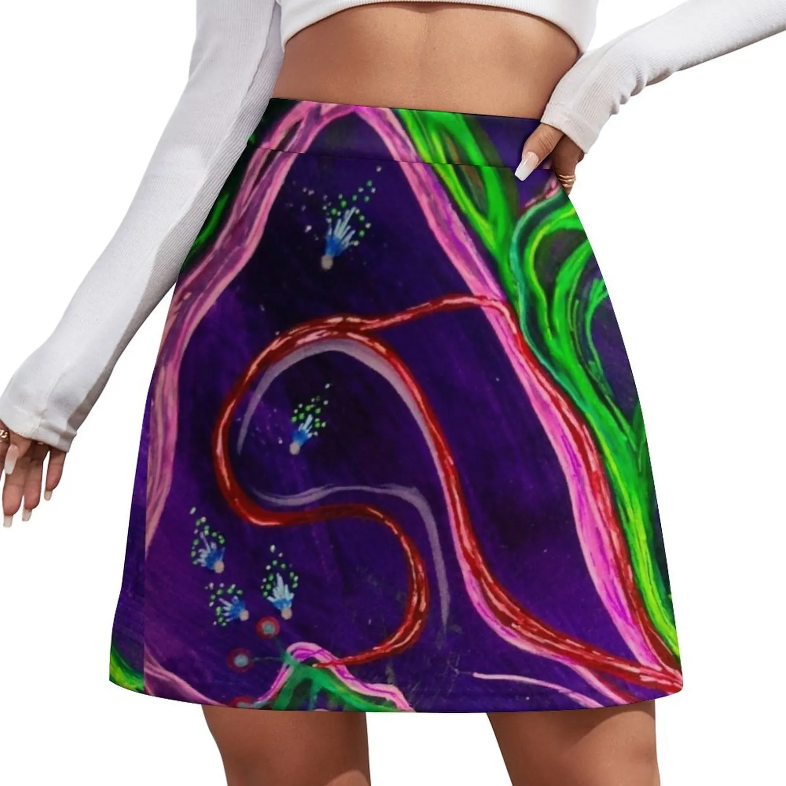 The Northern Lights Mini Skirt clothes elegant social women's skirts skirt for woman