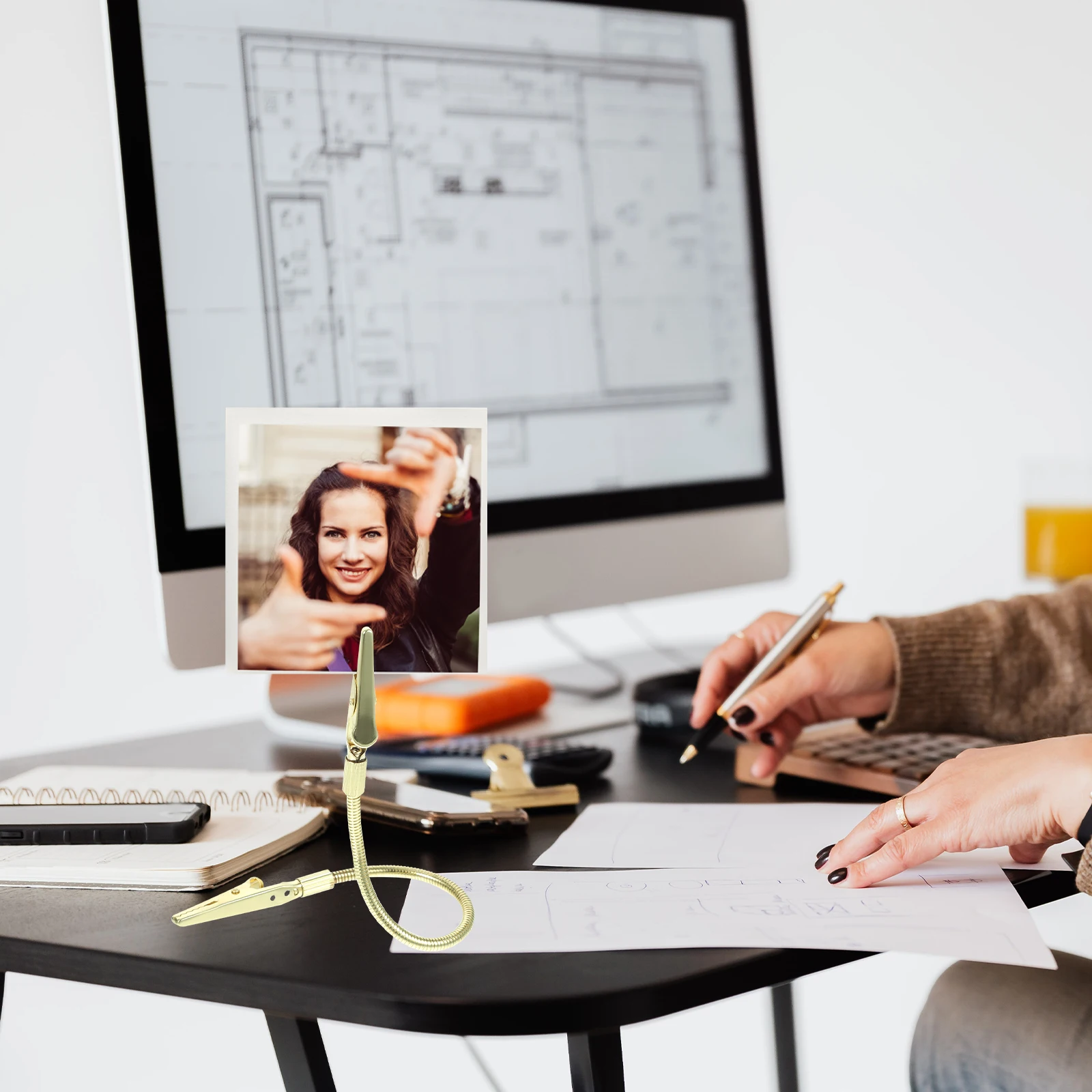 2pcs Golden Alligator Clips Soldering Wire Fixing Tool Metal Craft Accessories Photo Memo Holder Sturdy Wear