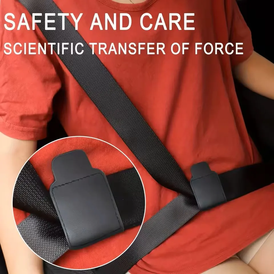 Car Seat Belt Adjuster PU Leather Seat Belt Limiter Fixed Clip Anti-Stretching Neck Belly Child Protection Car-Styling