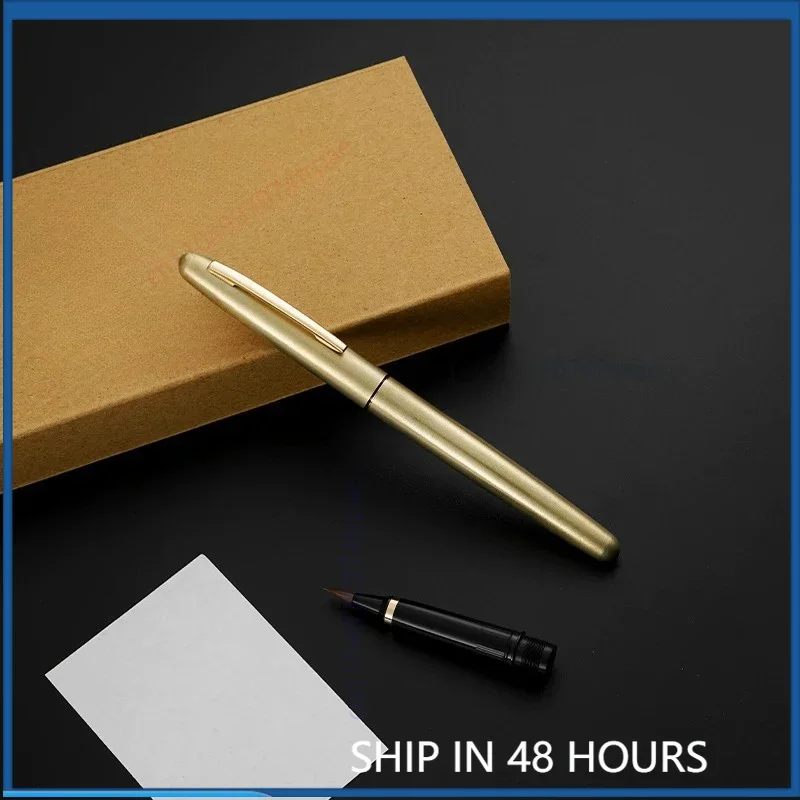 For Mita Sansyodo × Kuretake Free‑Ink‑Pen Brass Fountain‑Style Brush Pen Small Regular Script Calligraphy Pen