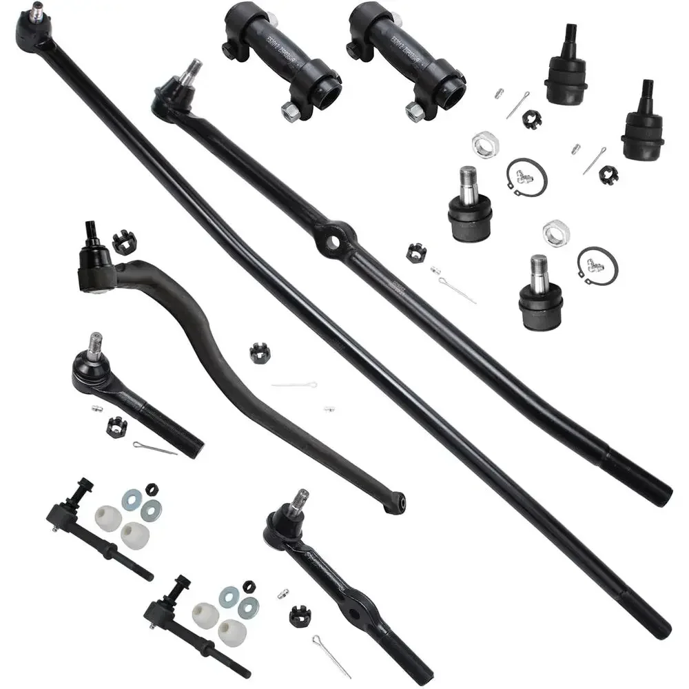 

1994-1995 1500 2500 4WD Suspension Kit: 13pc Set with Upper/Lower Ball Joints, Sway Bars, Tie Rods, Adjusting Sleeves, Track Bar