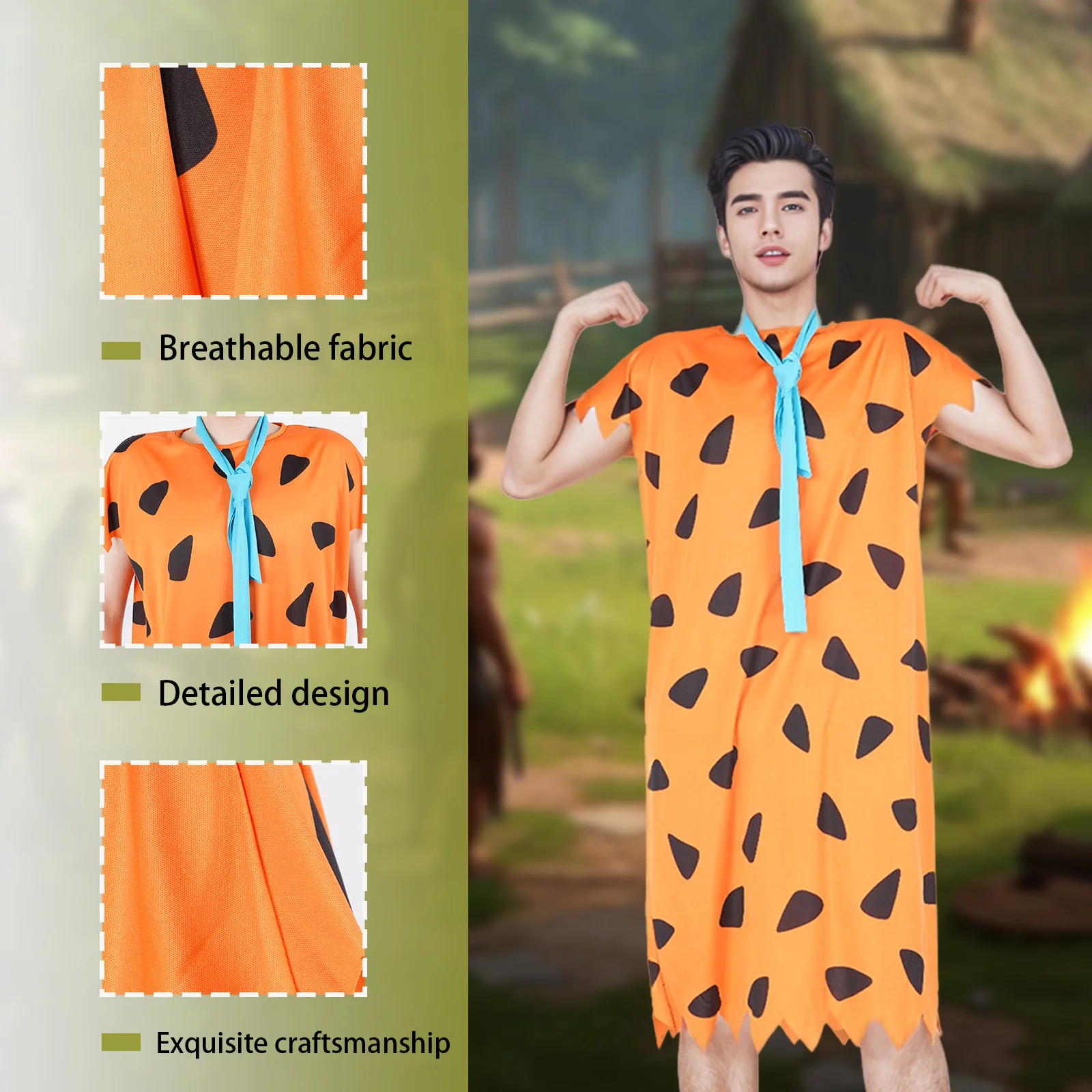 Adult Wild Man Cosplay Costume Anime Cosplay Halloween Carnival Party Costume Primitive Savage Caveman Personality