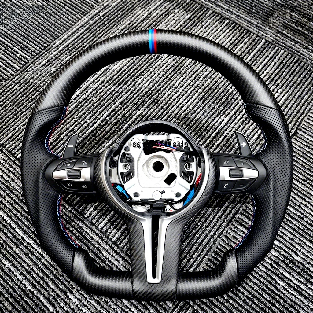 

Подходит для спортивного руля из полуперфорированной кожи и карбона для серий M3/M5/X5/6 (F10-F31)