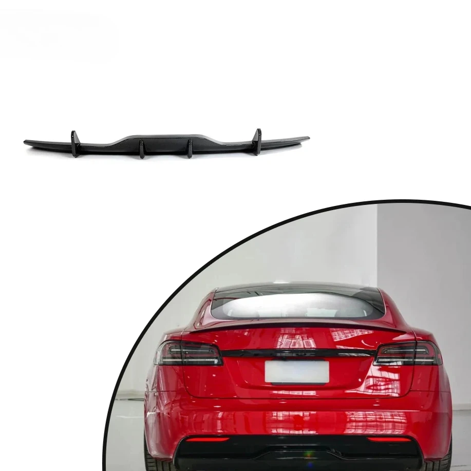 Carbon Fiber Add-on Rear Diffuser for Tesla Model S Plaid 2021-2023 JC Style