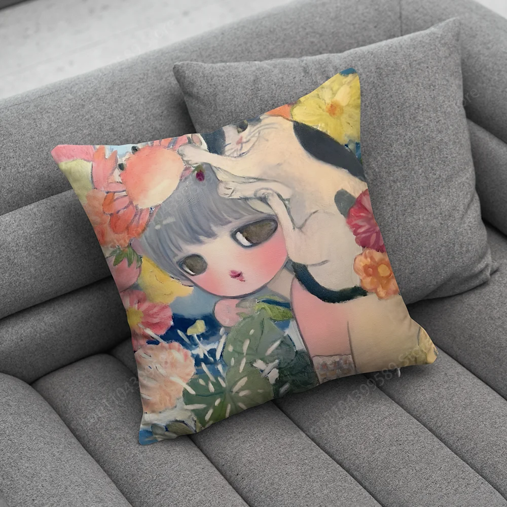 Aya Takano Pillow Case Soft Cushion Cases for Farmhouse Sofa Decor Home Decorations and Protector