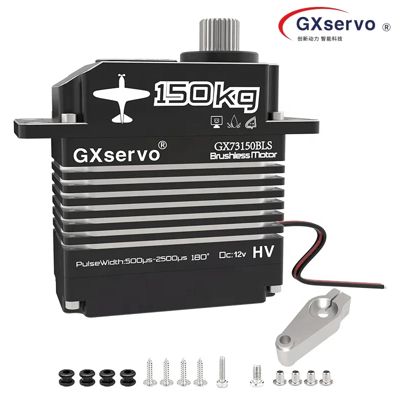 20262025GXServo HS-1005SGT 150KG Brushless Servo Large Torque High Voltage Full Metal Gear Waterproof Motor RC Car Boat