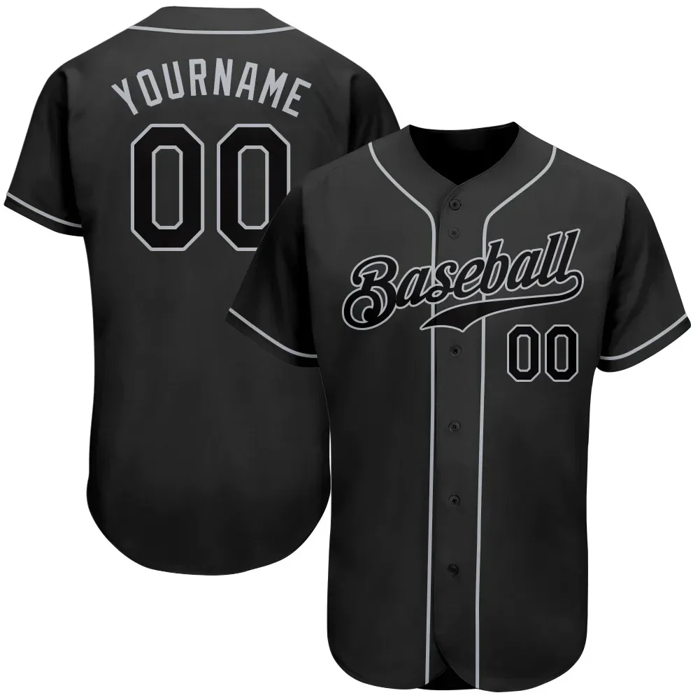 Camiseta de béisbol personalizada negra colorida para hombres y mujeres, camisa impresa en 3D, Tops deportivos Unisex