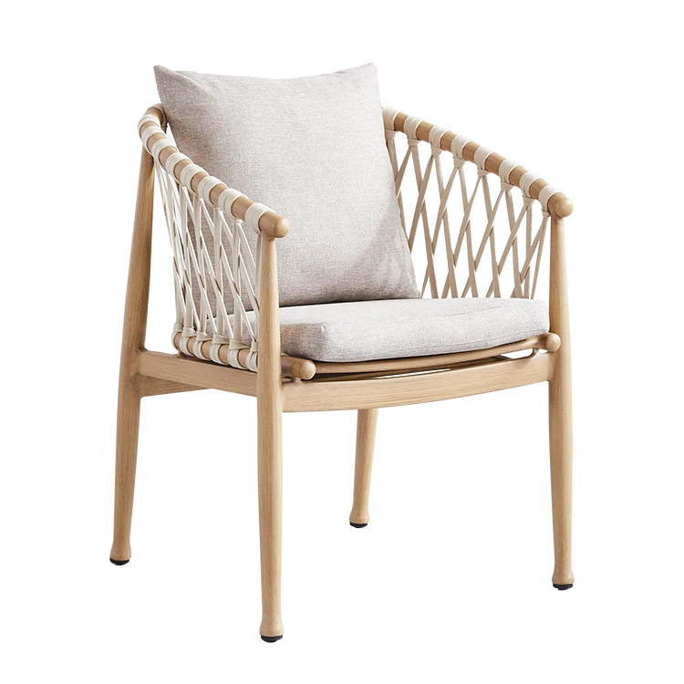 

Aluminium Dining Outdoor Chairs Rattan Chair Bistro Patio Garden Furniture Outdoor Garden Chair Set