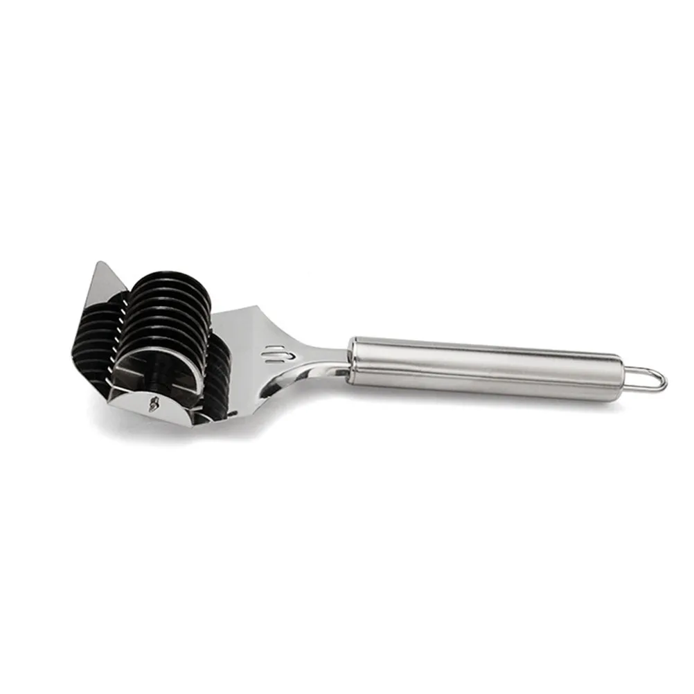 

Stainless Steel Spaghetti Noodle Maker Lattice Roller Docker Dough Tool for Kitchen Cooking Baking