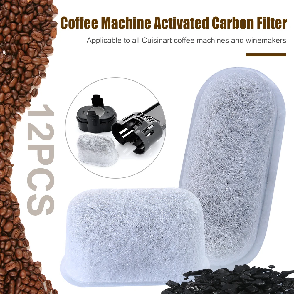 

12pcs Coffee Machine Activated Carbon Filter Non-woven Bamboo Charcoal Water Core Reusable Filter Core Filter