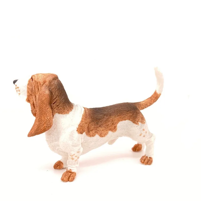 Simpatici giocattoli per cani in miniatura per bambini, con Golden Retriever solido e realistico, Labrador, Beagle e Basset Hound