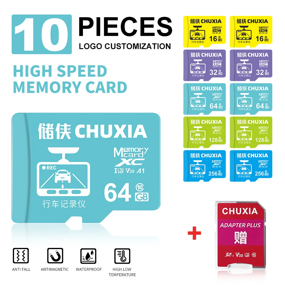 10Pcs TF SD Card 256G 128G Memory Card Flash Class 10 A1 Waterproof High Speed SD Card TF Flash Memory Card Free Shipp Mini SD ﻿