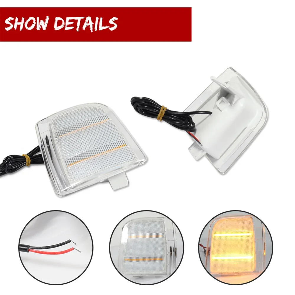 Amber/White LED Front Corner Side Marker Light Assemblies For Chevrolet Astro For GMC Safari 1995-2005 Turn Signal/Parking Light