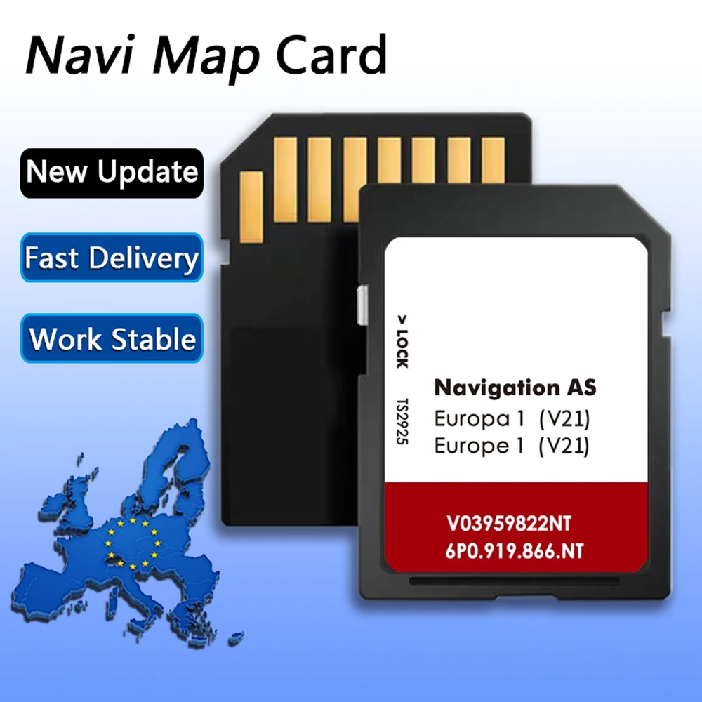2025 Newest Car Navigation SD Card for Seat Leon AS V21 MIB2 Europe Maps GPS Sat nav Card