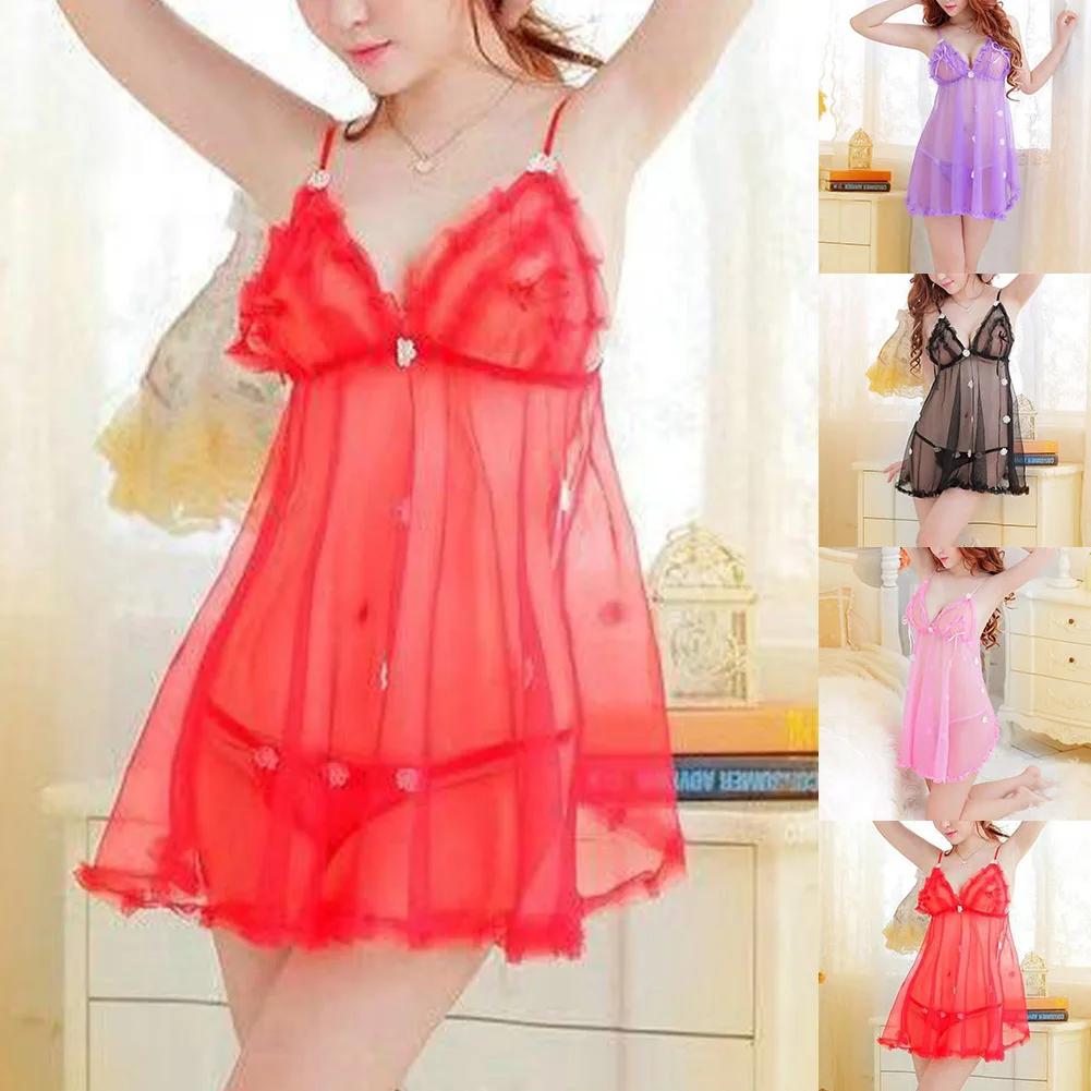 للنساء ملابس نوم فستان ملابس داخلية لغرفة النوم لليالي خاصة العلامة التجارية الجديدة الاستخدام اليومي طول منتظم طفيف تمتد