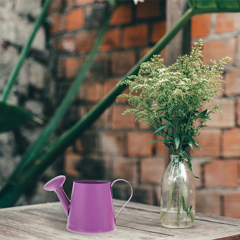 

4Pcs Kids Mini Metal Watering Cans Small Flower Plant Garden Watering Kettles Portable Ergonomic Handle Design