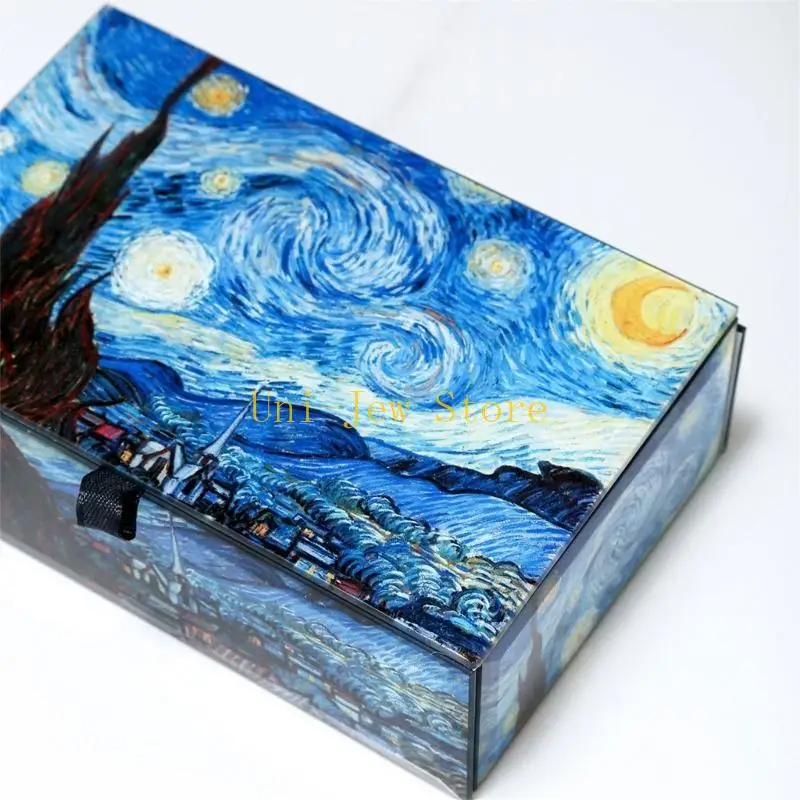 

40GB Sophisticated Jewellery Chest for Girls and Women Stylish Glass Jewelry Rings Earrings Bracelets Display Box