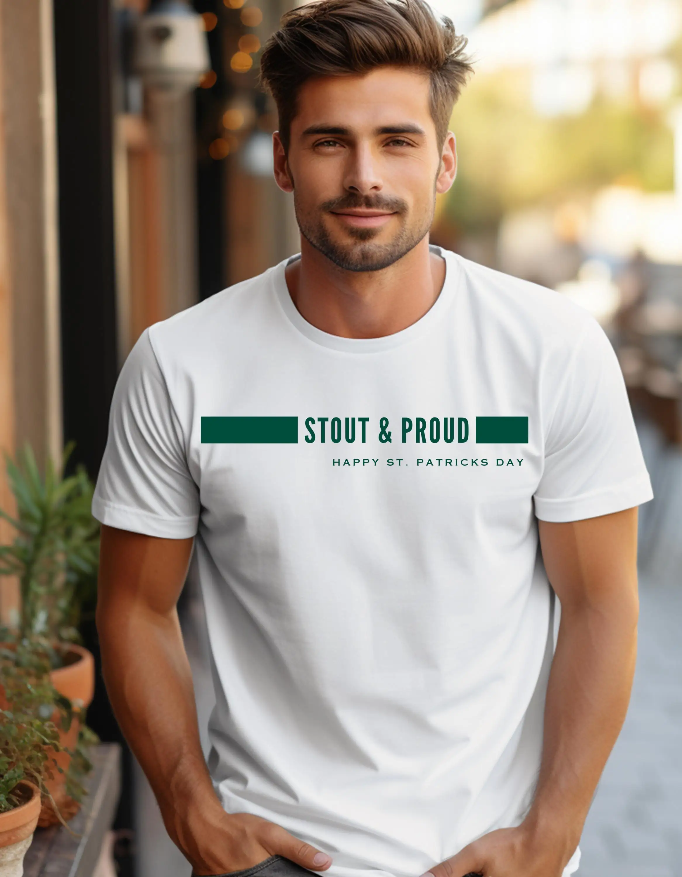 Funny St. Patrick's Day T-Shirt, STOUT Irish Beer Drinking Shirt for Men, St. Paddy's Party Outfit, Pub Crawl Tee