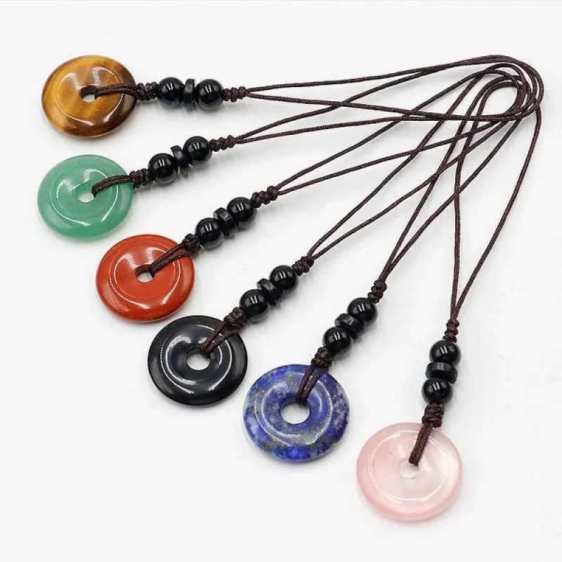 

20mm crystal stone peace buckle keychain charms bulk wholesale Natural Green aventurine bag pendant fanshion phone strap hanging