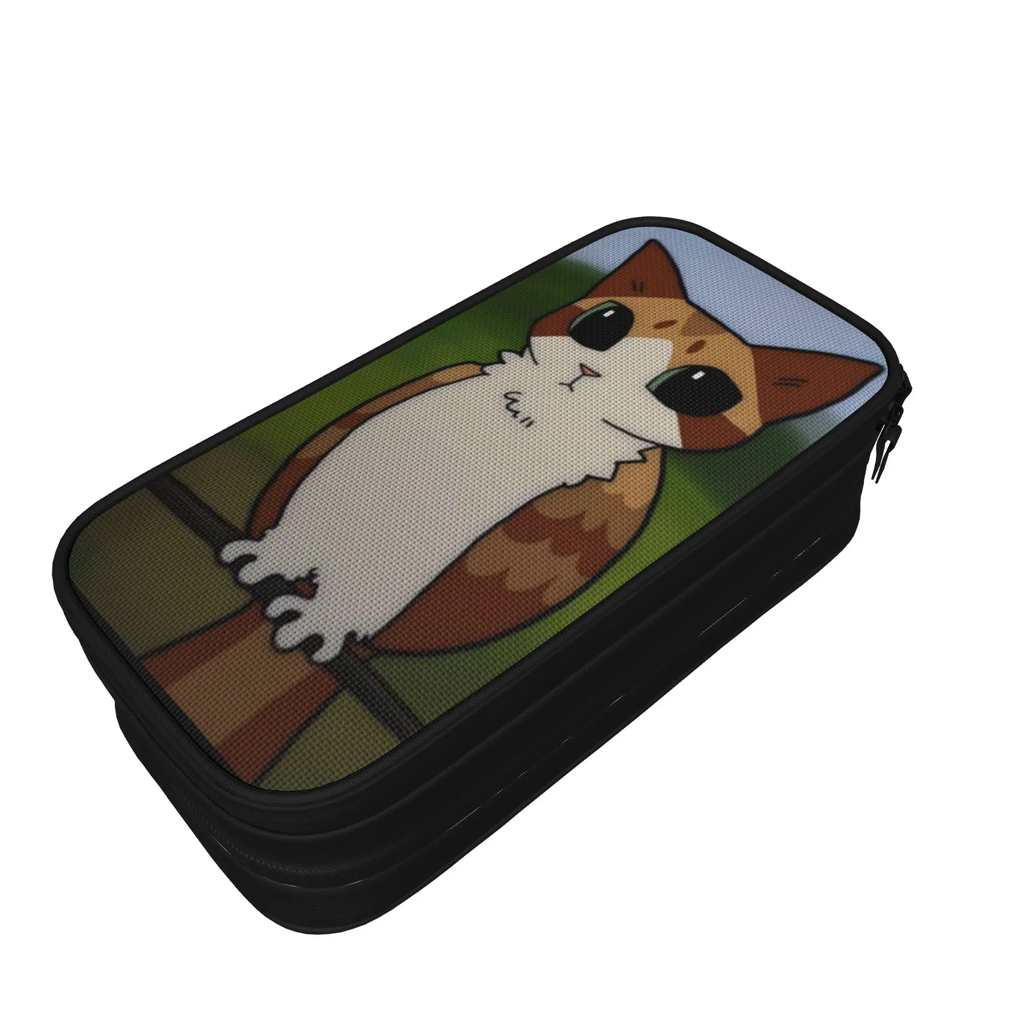 W-Warrior Cats Pencil Case  Double Layer Pencil Box Boy Girl Retro University Back To School Pencil Cases Supplies