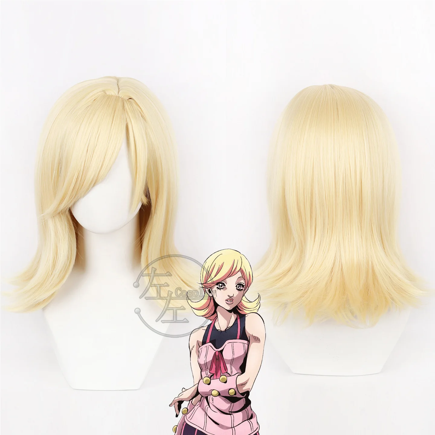 

Парик для косплея Lucy Steel, аниме JOJO STEEL BALL RUN, для ролевых игр, из термостойкого волокна, с шапочкой для парика, для женщин