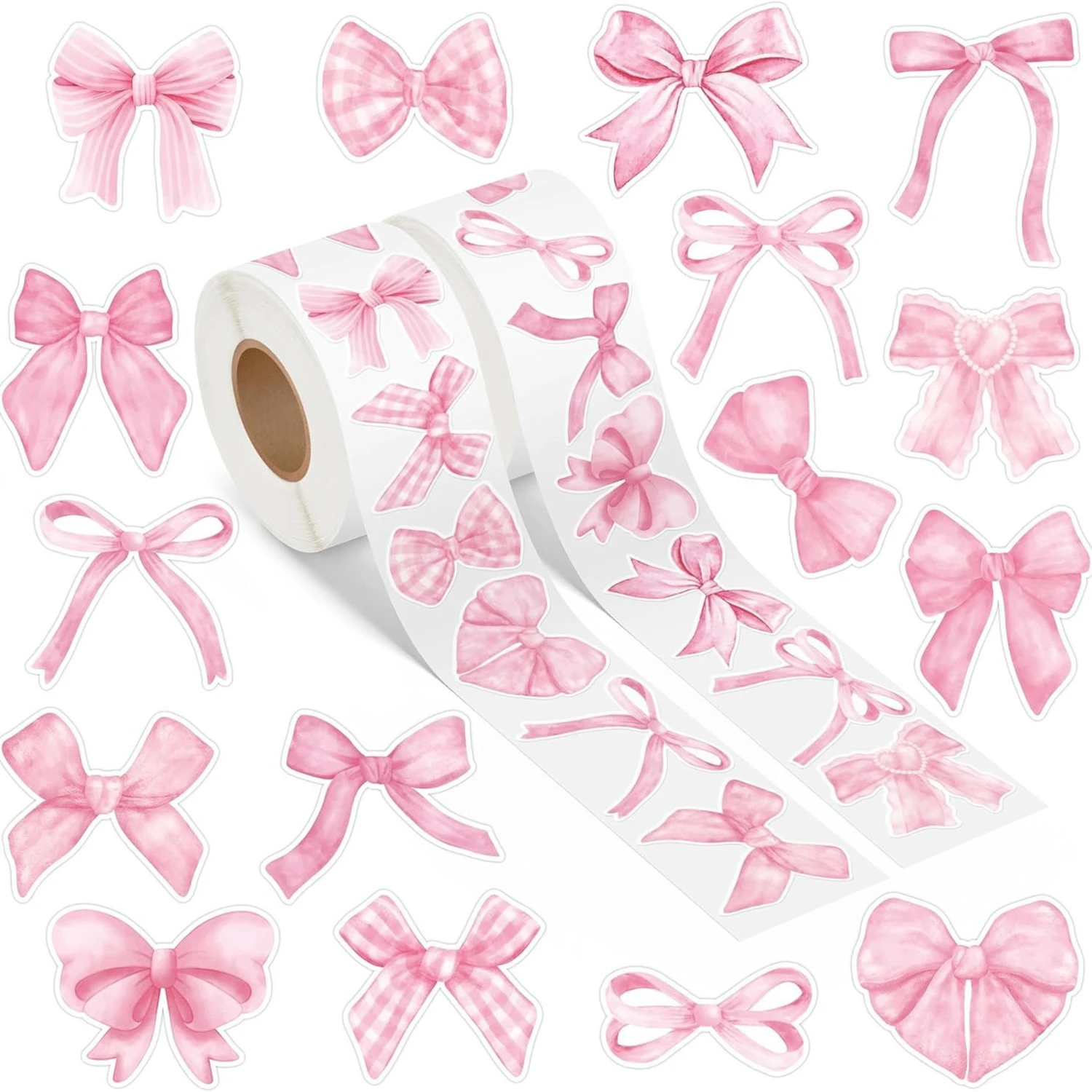 50-500 pièces dessin animé arc autocollant étiquette décoration scellage boîte-cadeau autocollant étiquette papeterie autocollant