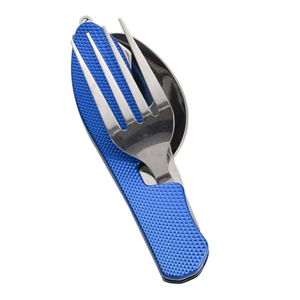 Foldable Camping Utensil Set - Multi-Functional Knife, Fork, Spoon Combo For Outdoor Activities And Sports Camping Picnic Travel