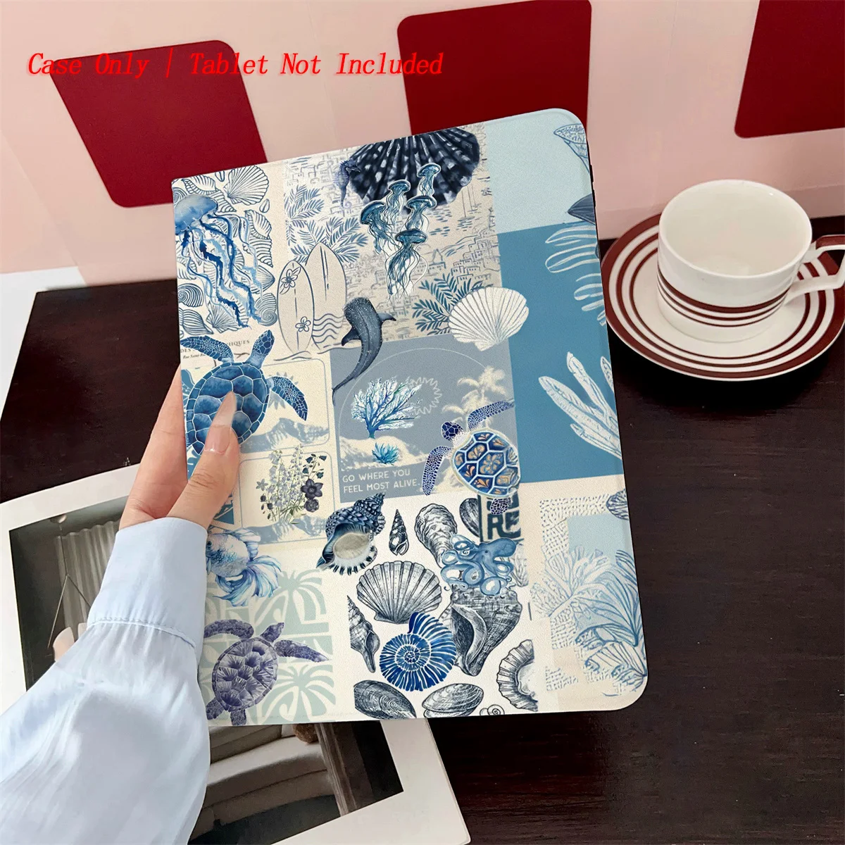 حافظة iPad بتصميم قاع البحر الأزرق المائي حالمة لهاتف Air 4/5/6 10.9 الجيل الثالث 9.7 غطاء حماية مضاد للخدش #1