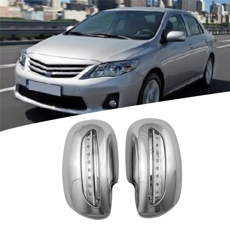 

Автомобильный корпус зеркала заднего вида со светодиодными указателями поворота, крышка зеркала заднего вида для Toyota Corolla Yaris 2008-2011-ABQF