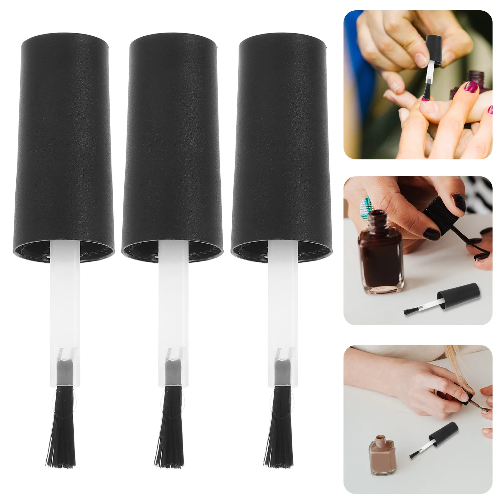 

20Pcs Nail Polish Bottle Brush Caps Replacement for Gel Polish Liquid Nail Art Tools Fine Craftsmanship Smooth Finish