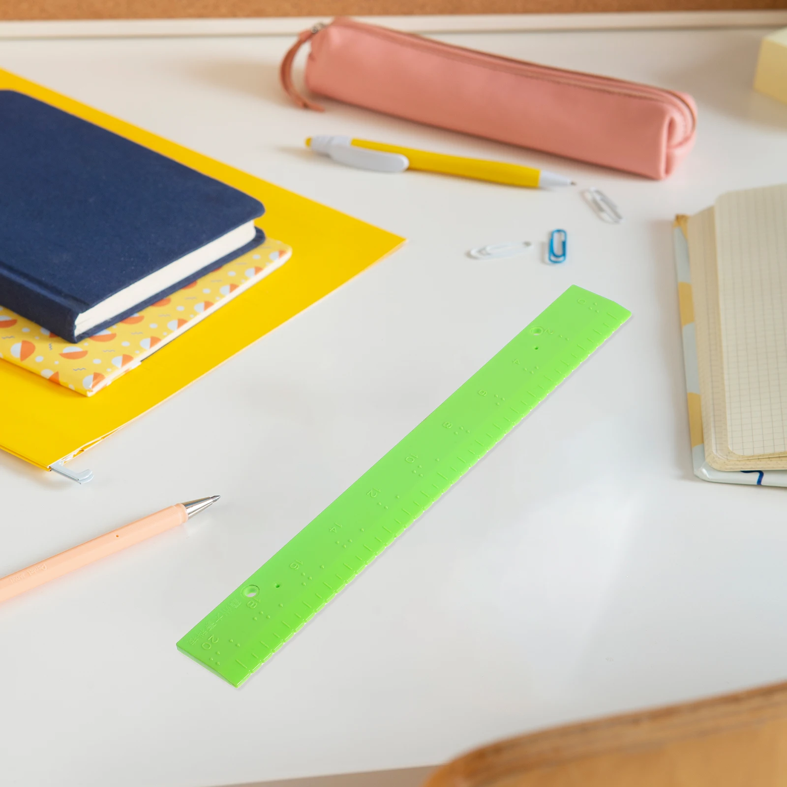 

Tactile Measuring Ruler for Blind People Accurate Raised Scale Reusable Straight Edge Learning Aid for Daily Use