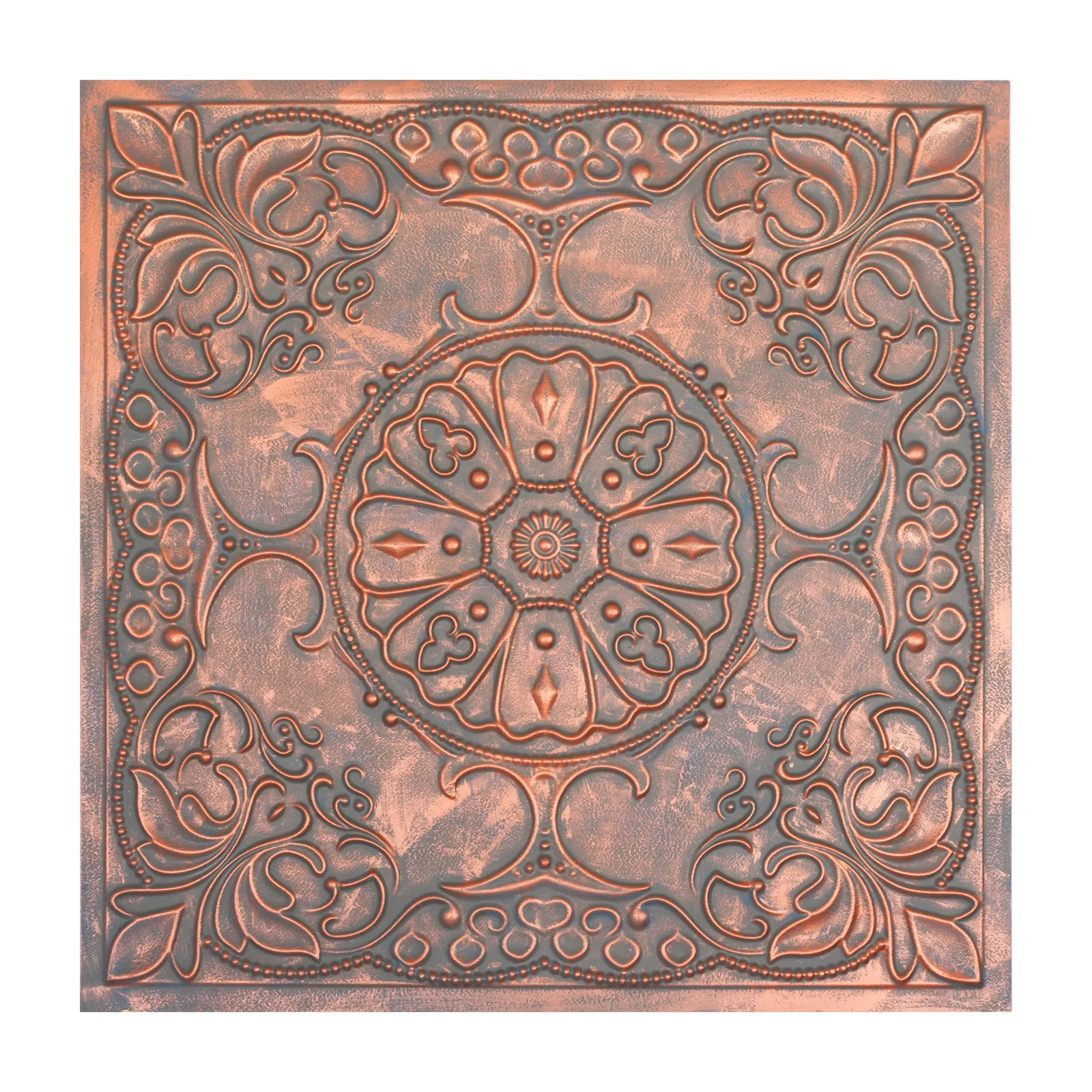 Distress Tin Ceiling Tiles interior decorative panel Easy Drop-In Installation PL71 Rustic copper 10tiles/lot