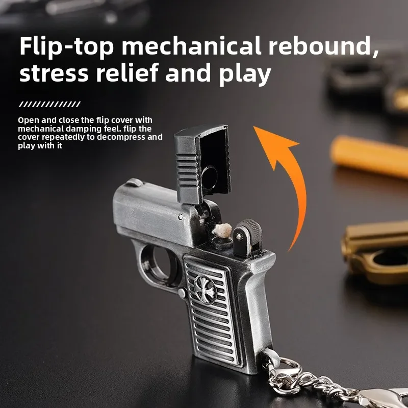 New Mini Metal Keychain Fuel Lighter, Portable Pendant Lighter, Cigarette Accessories, Men's Gift